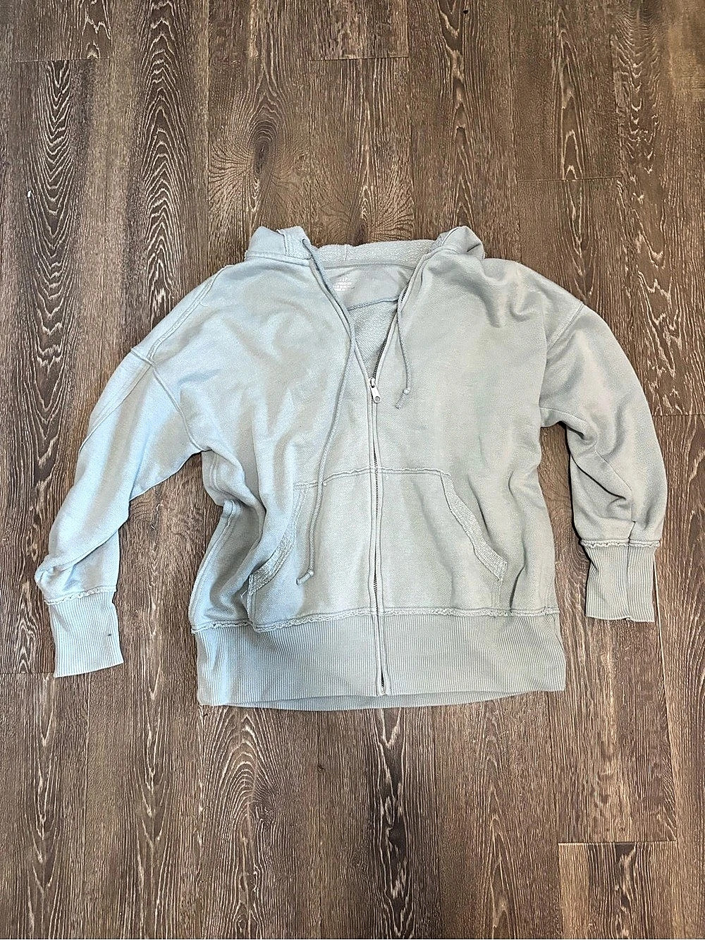 Aerie Cloud Fleece Full Zip Hoodie Gray